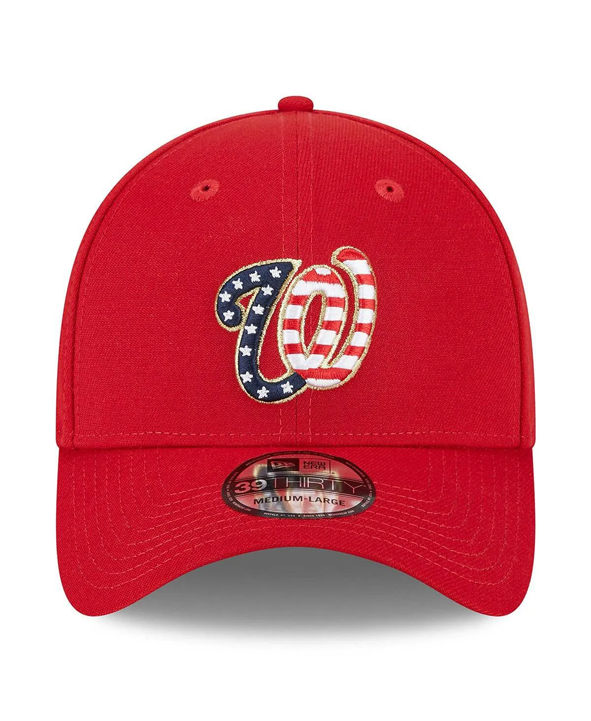 Men's Red Flex Fit Cap for 2023 Washington Championships Fourth of July 39THIRTY New Era